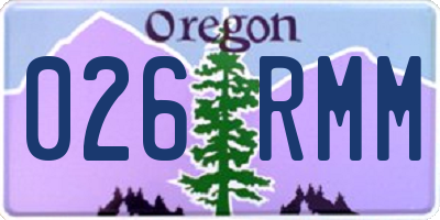 OR license plate 026RMM