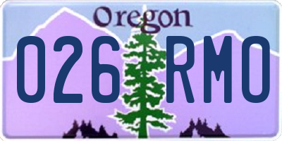 OR license plate 026RMO