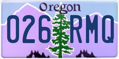 OR license plate 026RMQ