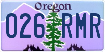 OR license plate 026RMR