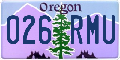OR license plate 026RMU