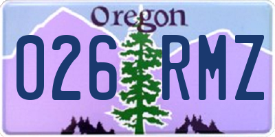 OR license plate 026RMZ