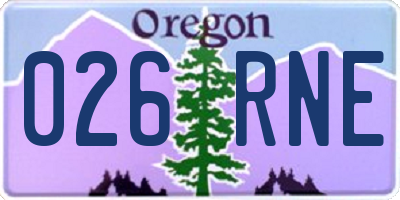 OR license plate 026RNE