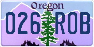 OR license plate 026ROB