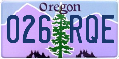 OR license plate 026RQE