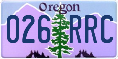 OR license plate 026RRC