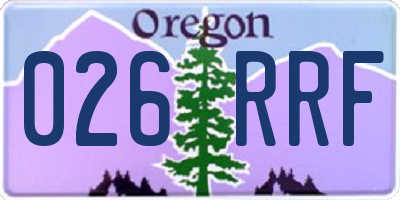 OR license plate 026RRF