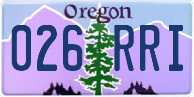 OR license plate 026RRI