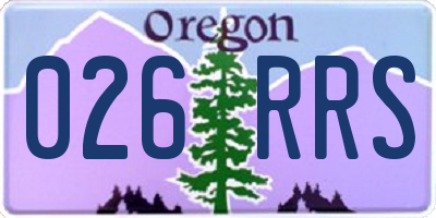 OR license plate 026RRS