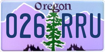 OR license plate 026RRU