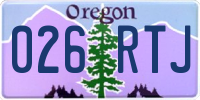 OR license plate 026RTJ