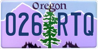 OR license plate 026RTQ