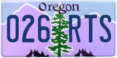 OR license plate 026RTS