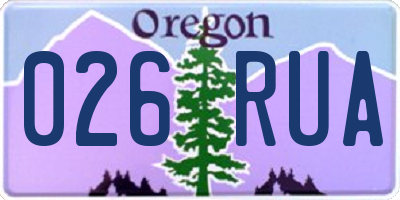 OR license plate 026RUA