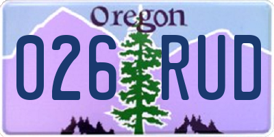 OR license plate 026RUD