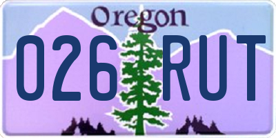 OR license plate 026RUT