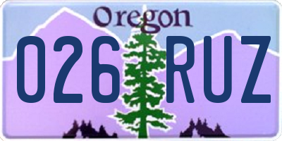 OR license plate 026RUZ