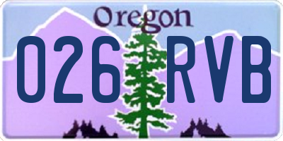 OR license plate 026RVB