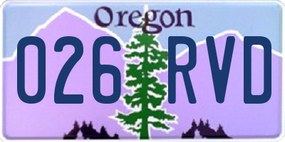 OR license plate 026RVD