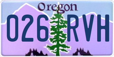 OR license plate 026RVH