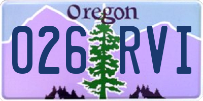 OR license plate 026RVI