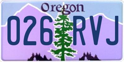 OR license plate 026RVJ
