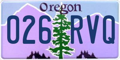 OR license plate 026RVQ