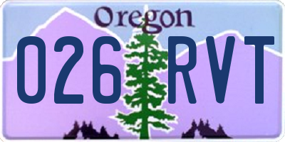 OR license plate 026RVT