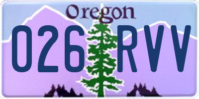 OR license plate 026RVV