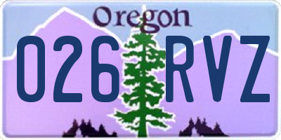 OR license plate 026RVZ