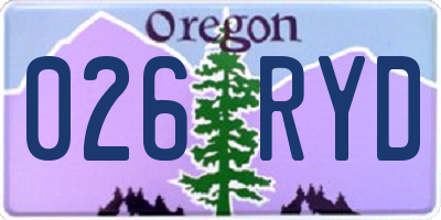 OR license plate 026RYD