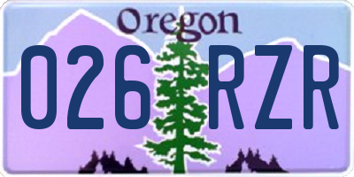 OR license plate 026RZR