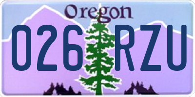 OR license plate 026RZU