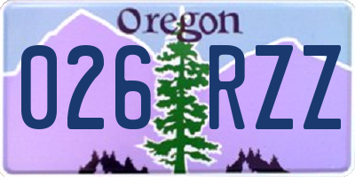 OR license plate 026RZZ