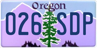 OR license plate 026SDP