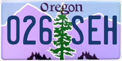 OR license plate 026SEH