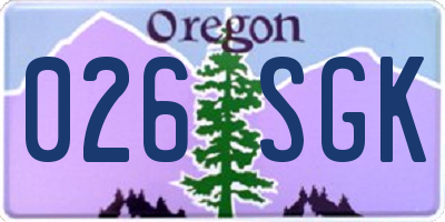 OR license plate 026SGK