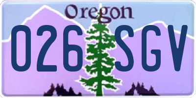 OR license plate 026SGV