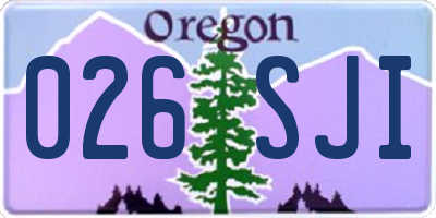 OR license plate 026SJI