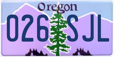 OR license plate 026SJL