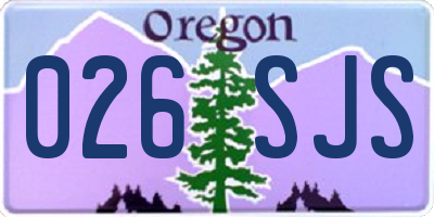 OR license plate 026SJS
