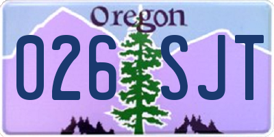 OR license plate 026SJT