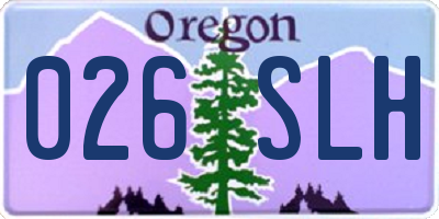 OR license plate 026SLH