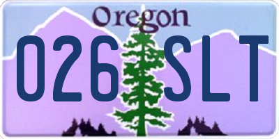 OR license plate 026SLT