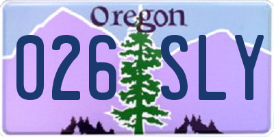 OR license plate 026SLY