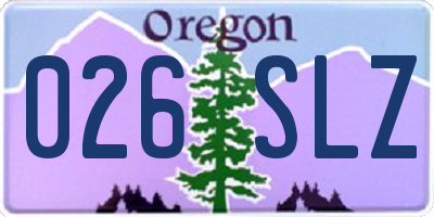 OR license plate 026SLZ