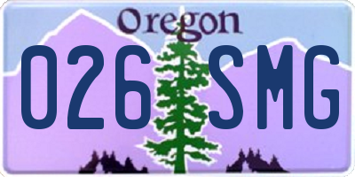 OR license plate 026SMG