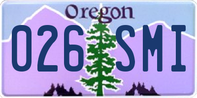 OR license plate 026SMI