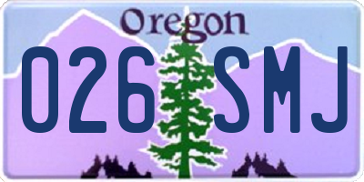 OR license plate 026SMJ