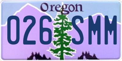 OR license plate 026SMM